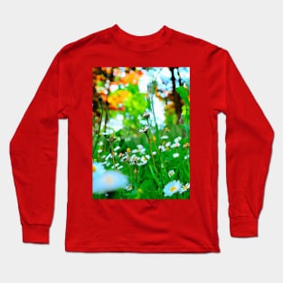 White Daisy Summer Fashion Long Sleeve T-Shirt